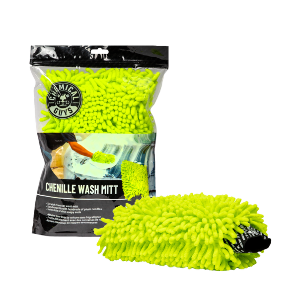 Chemical Guys Chenille Premium Scratch-Free Microfiber Wash Mitt Green