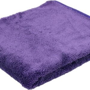 Max Shine Purple Twisted Loop Drying Towel 16" x 16" - 3 Unidades