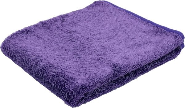 Max Shine Purple Twisted Loop Drying Towel 16" x 16" - 3 Unidades