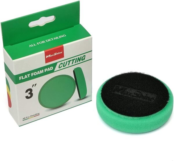 Max Shine Flat Foam Cutting Pad - 3 inch Green