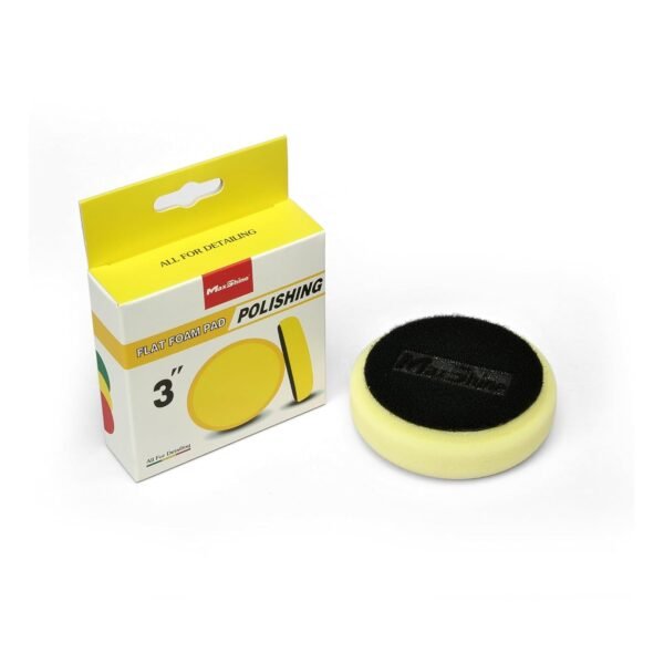 Max Shine Flat Foam Polishing Pad - 3 inch Yellow
