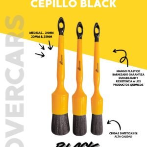 Overcars Brocha Cerdas Negras Classic Black 24 mm